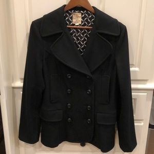 TULLE (Anthropology)Black Peacoat